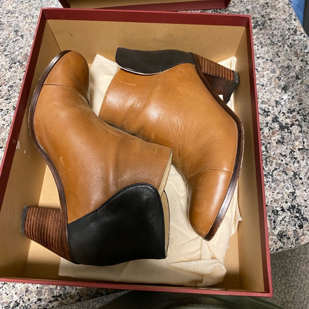 Wolverine leather booties. Two tone. Come inbox. Worn twice!